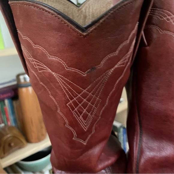 Frye western midcalf boots in oxblood red - Picture 4 of 14